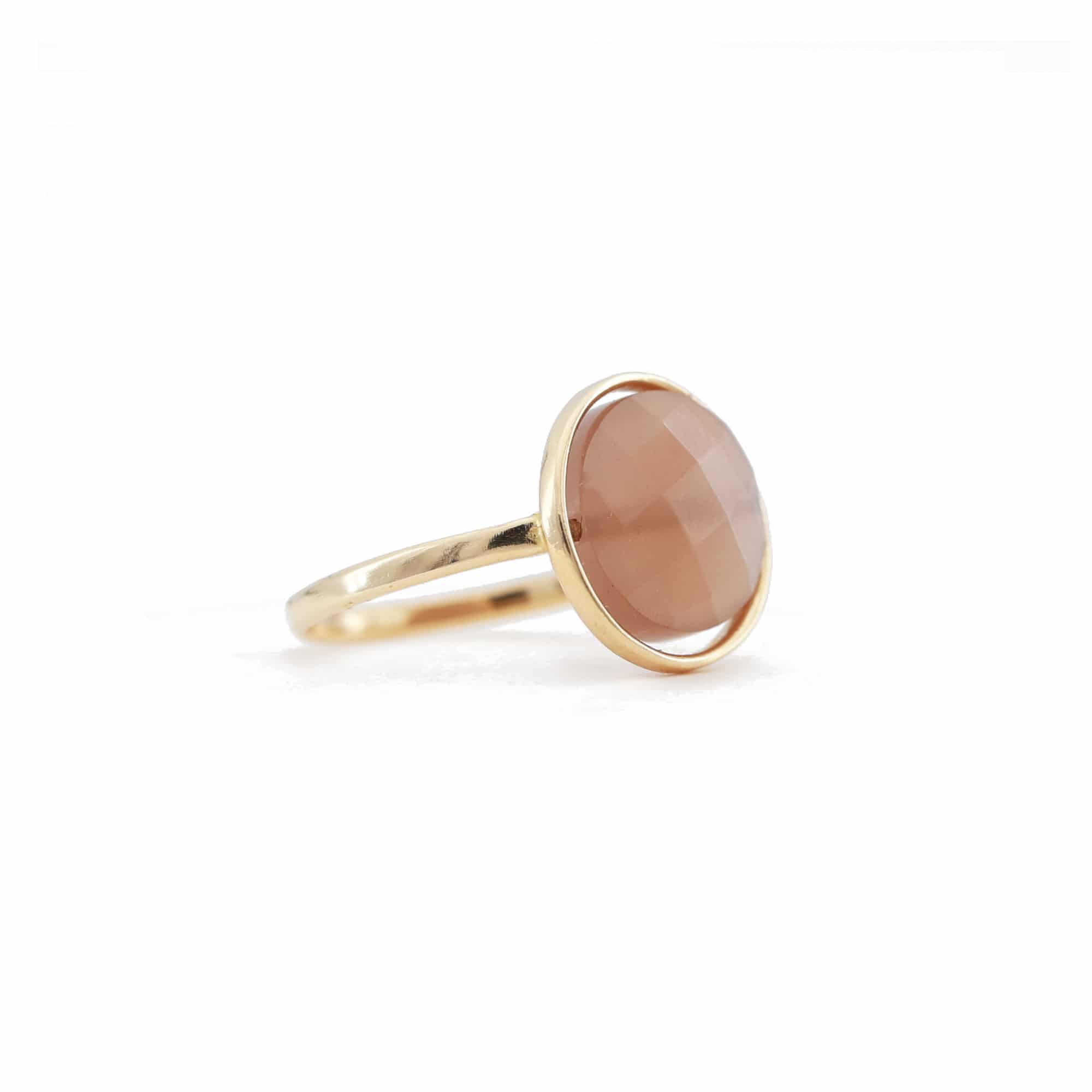 Bague Pierre de lune chocolat