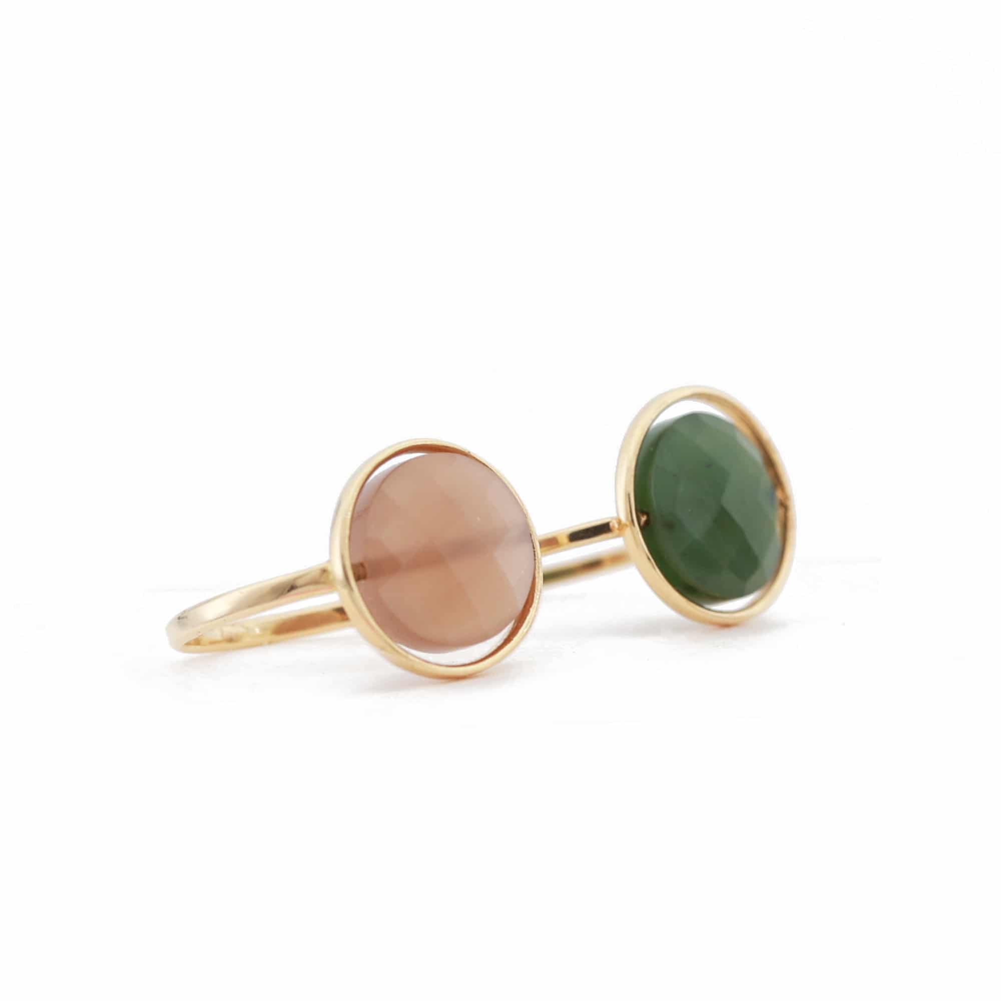 Bague Pierre de lune choco