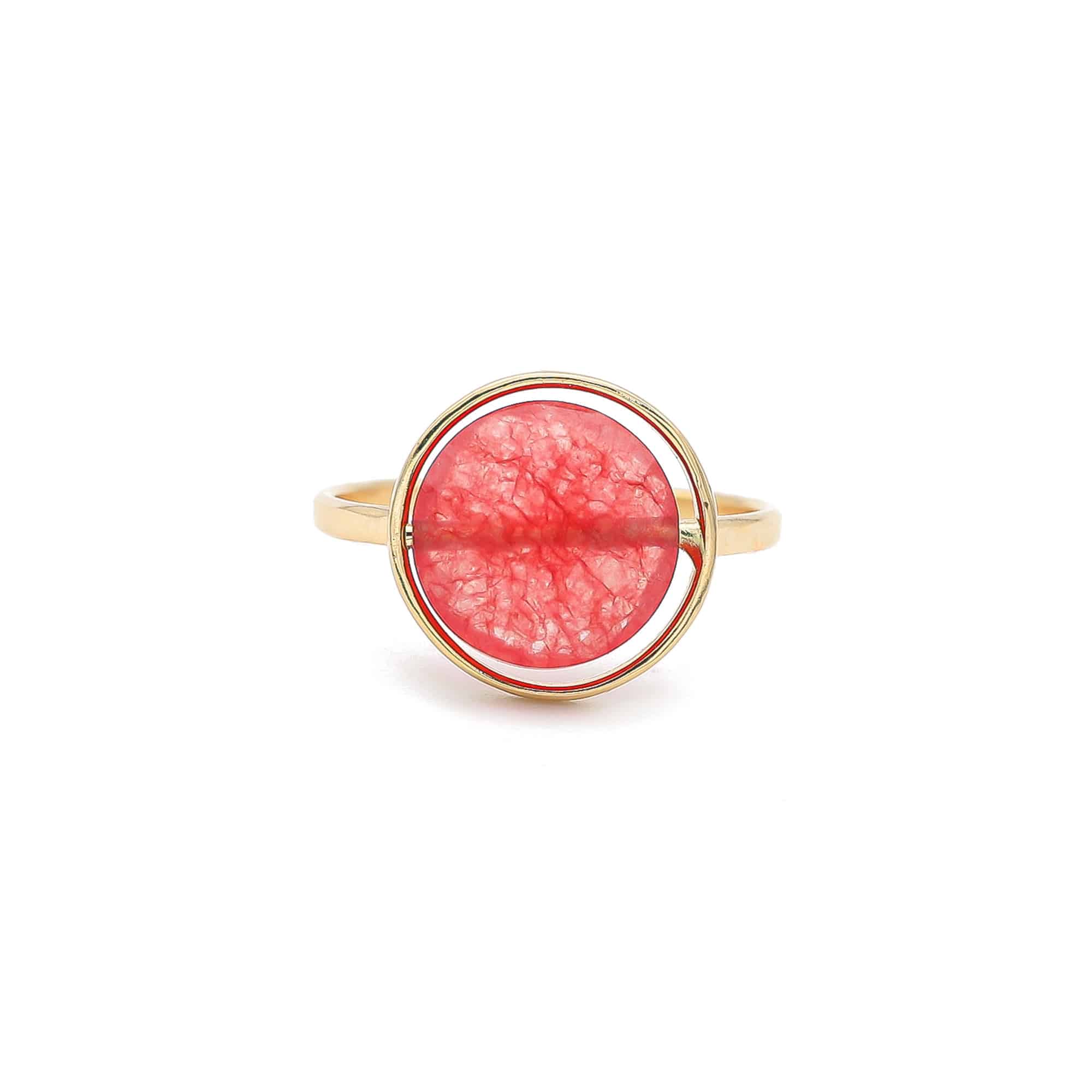 Bague Petit Regard Quartzite rouge – Image 3